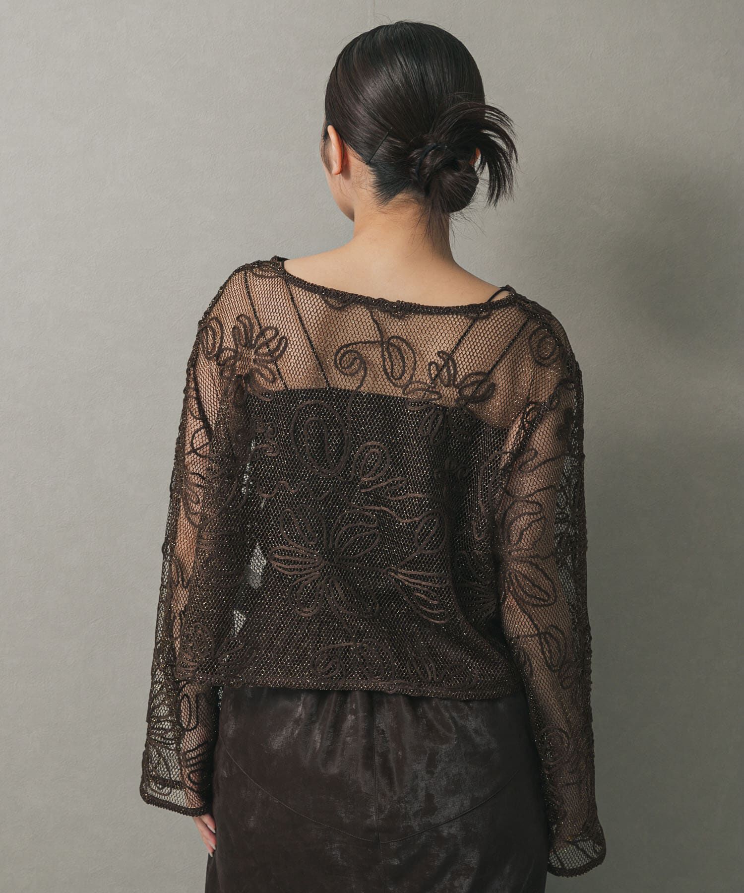 SENSE OF PLACE by URBAN RESEARCH「コードシシュウメッシュトップ」|Tシャツ・カットソー|