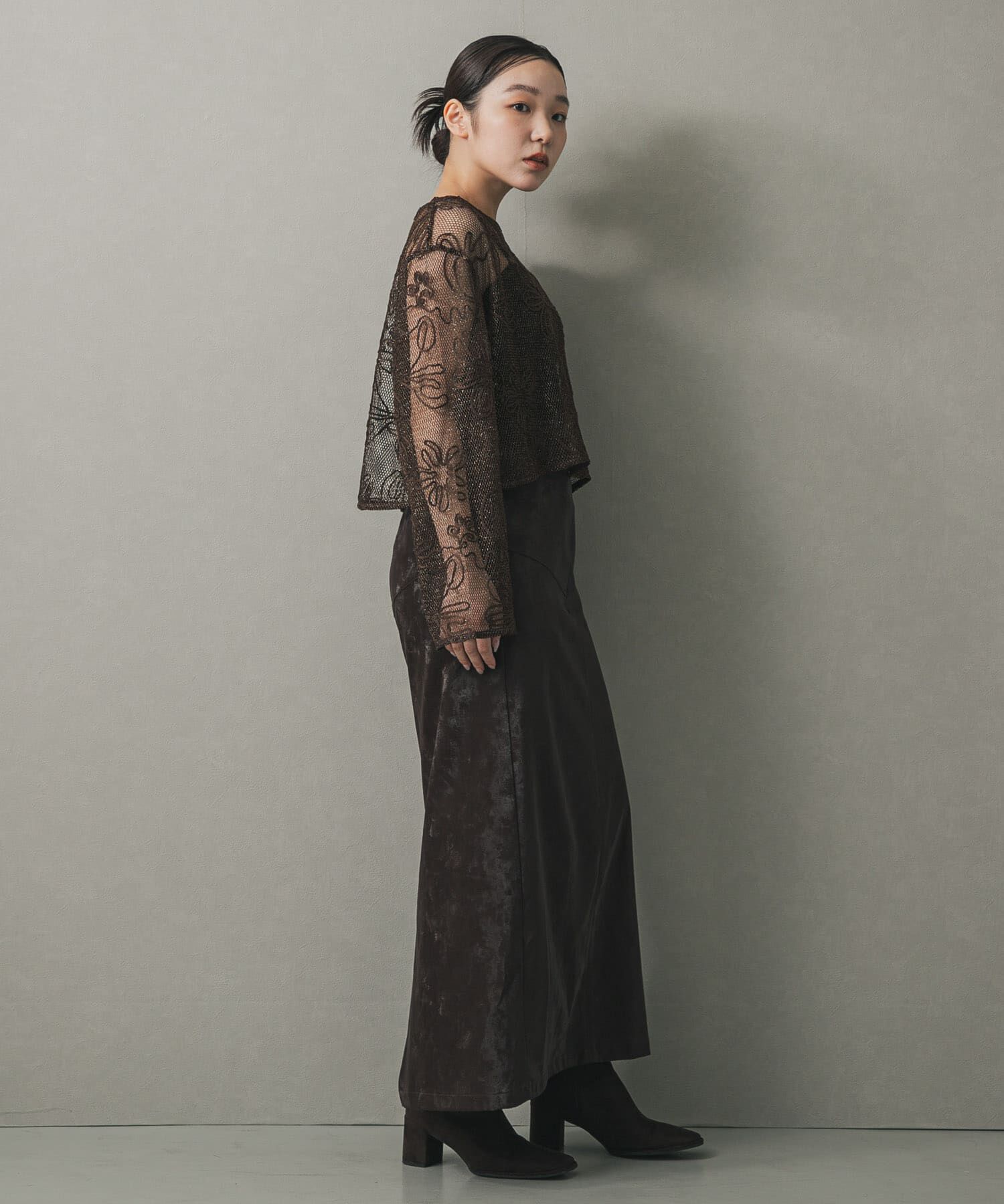 SENSE OF PLACE by URBAN RESEARCH「コードシシュウメッシュトップ」|Tシャツ・カットソー|