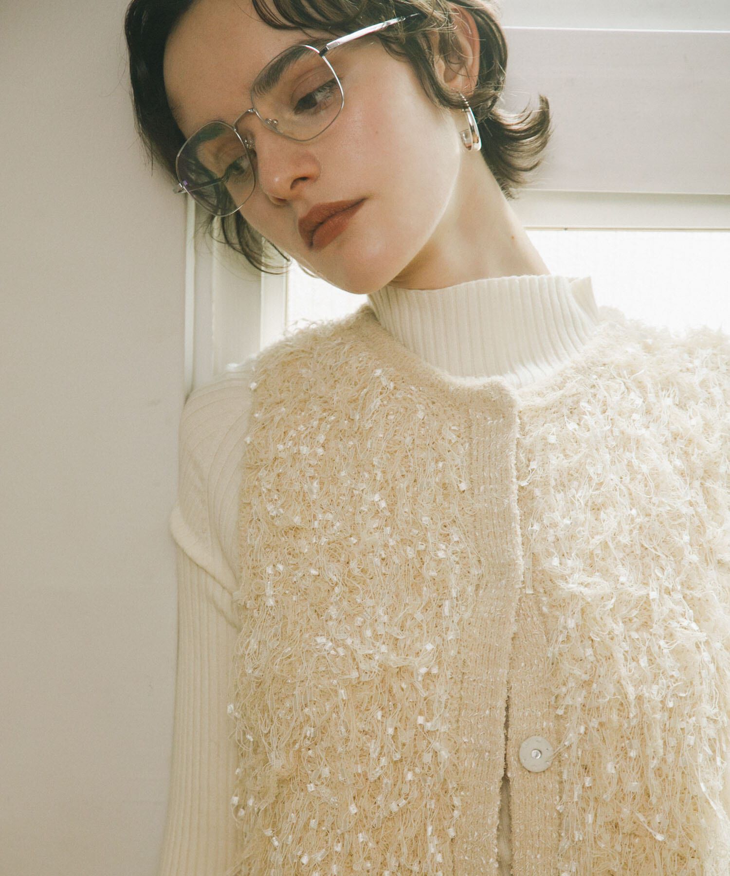 SENSE OF PLACE by URBAN RESEARCH「ブラシヤーンループベスト」|ベスト・ジレ|