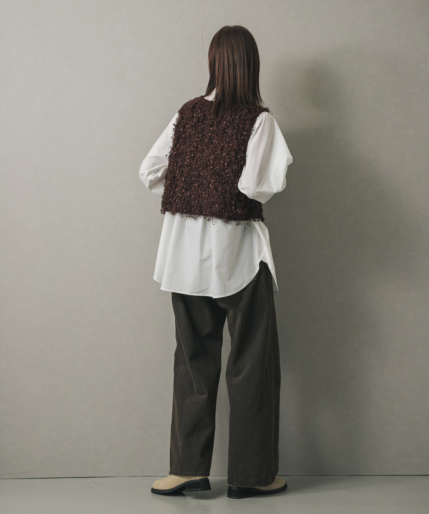 SENSE OF PLACE by URBAN RESEARCH「ブラシヤーンループベスト」|ベスト・ジレ|