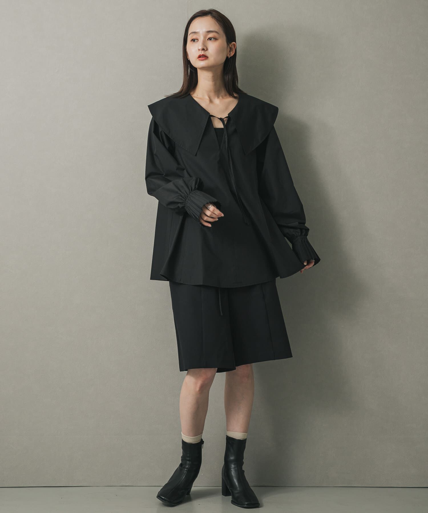 SENSE OF PLACE by URBAN RESEARCH「ビッグカラーカフスプリーツブラウス」|シャツ・ブラウス|