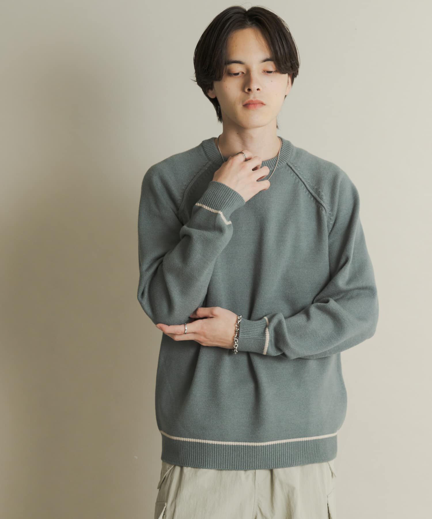 SENSE OF PLACE by URBAN RESEARCH「『一部WEB限定ｶﾗｰ』『洗濯可/毛玉防止』ｽﾄﾚｯﾁﾊｲｼｮｸﾗｲﾝﾆ」|ニット・セーター|