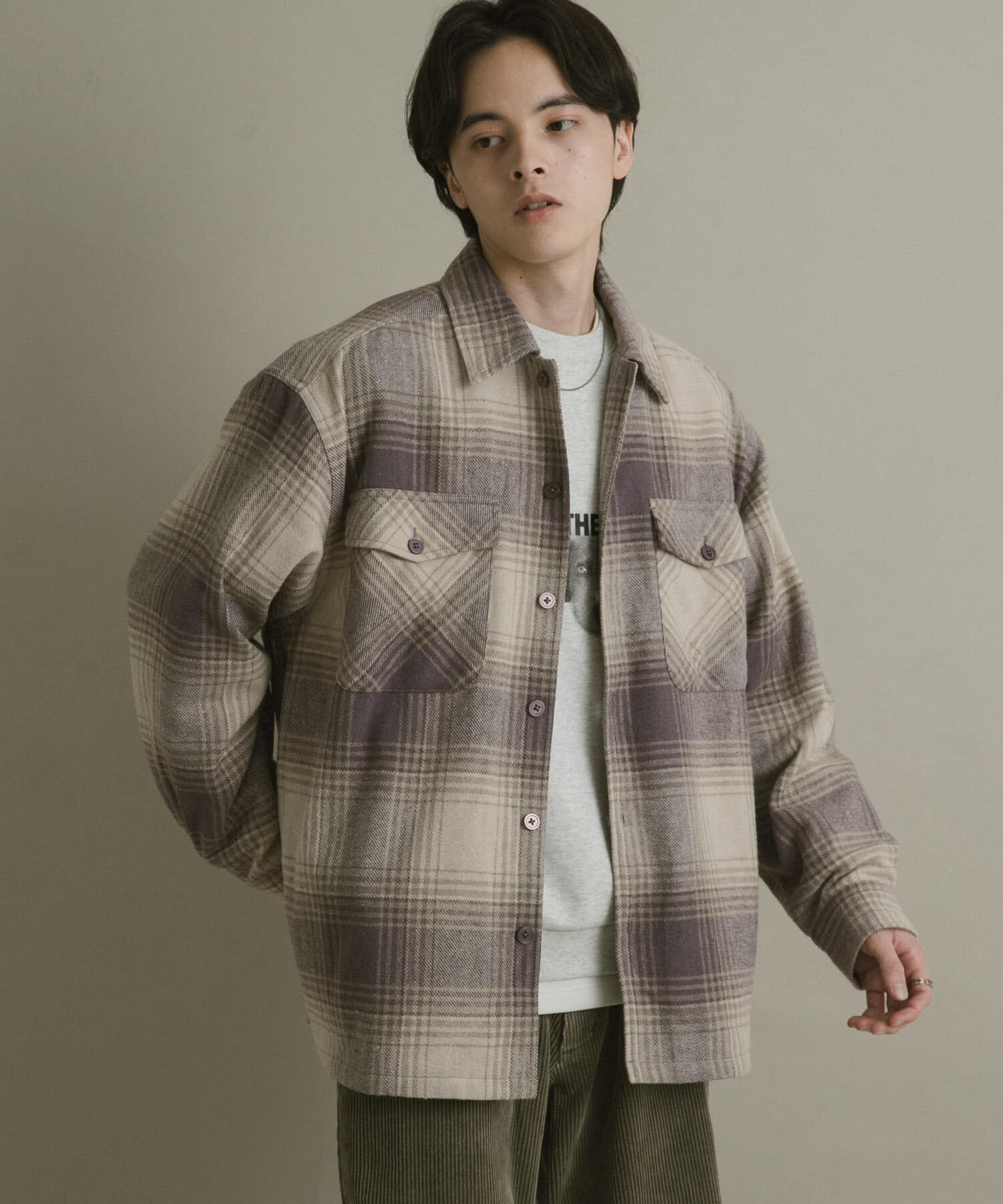 SENSE OF PLACE by URBAN RESEARCH「ブラッシュドヘビーネルチェックシャツ」|シャツ・ブラウス|