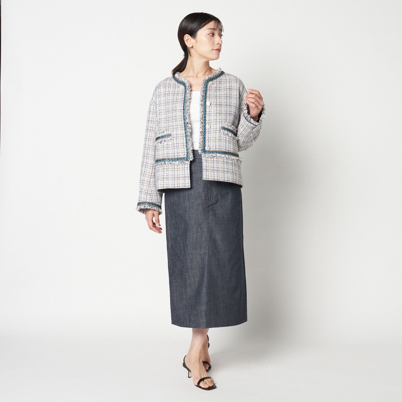 HELIOPOLE「HELIOPOLE BLADE EDGE SLUB MIX TWEED JACKET」|デニムジャケット|