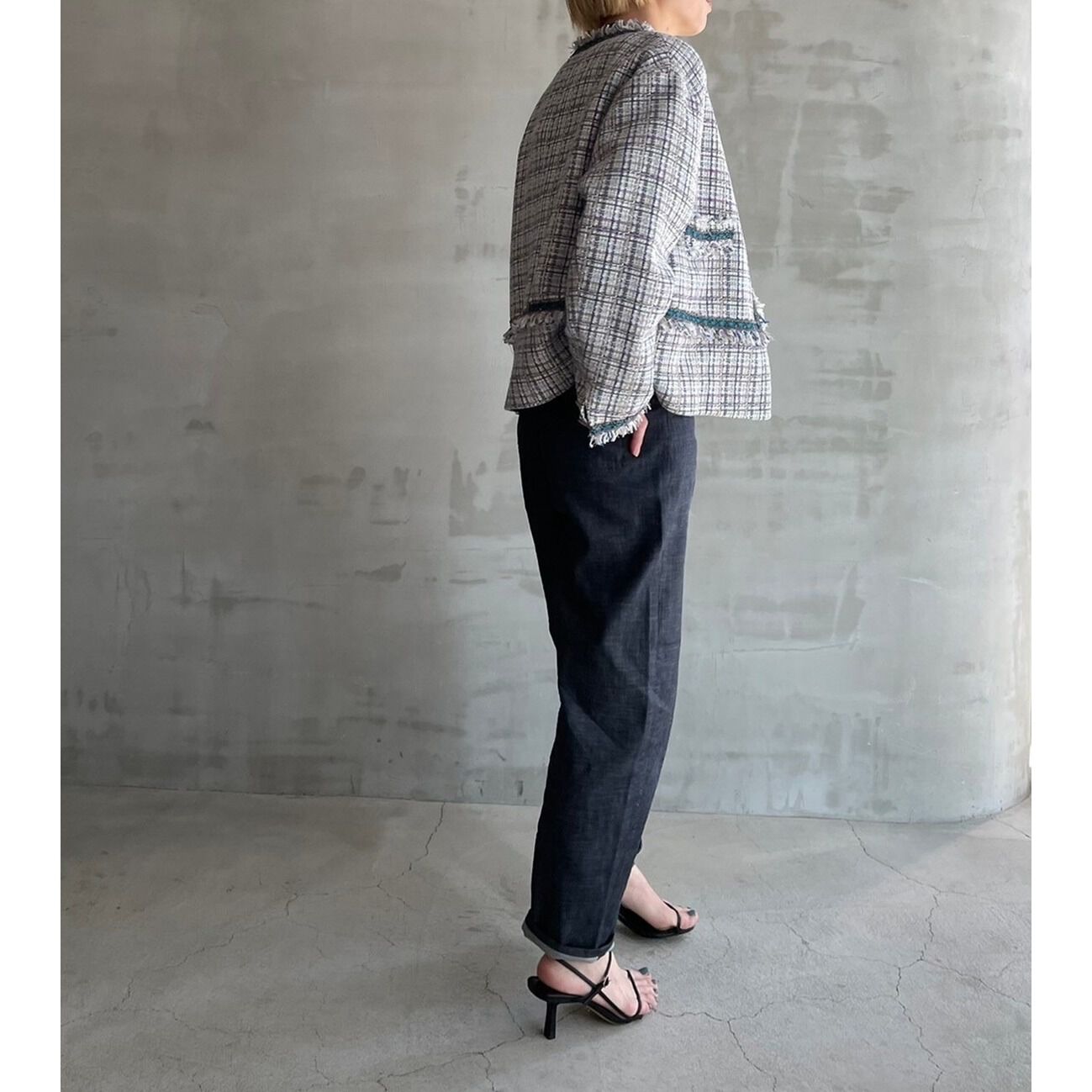 HELIOPOLE「HELIOPOLE BLADE EDGE SLUB MIX TWEED JACKET」|デニムジャケット|