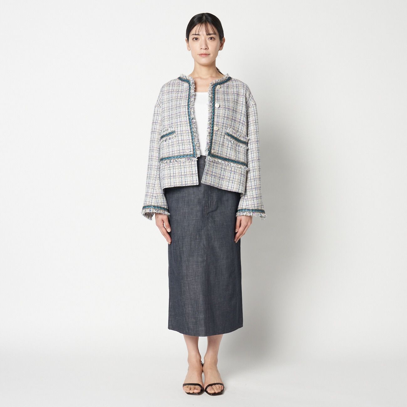 HELIOPOLE「HELIOPOLE BLADE EDGE SLUB MIX TWEED JACKET」|デニムジャケット|