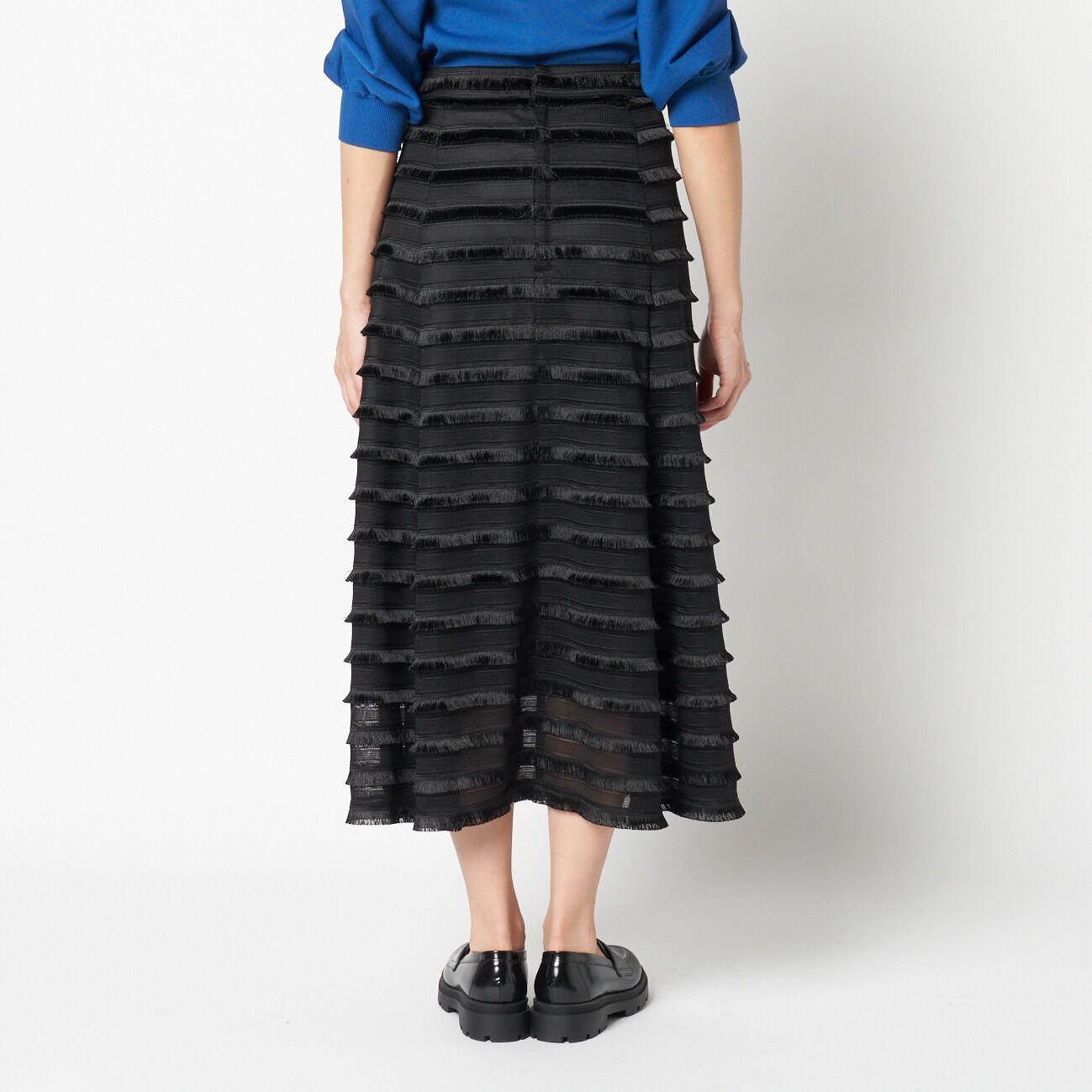 HELIOPOLE「HELIOPOLE FRINGE FLARE SKIRT」|スカート|