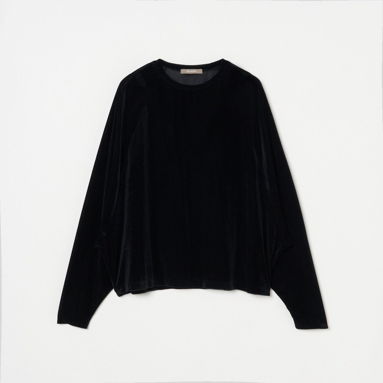 HELIOPOLE「HELIOPOLE VELOUR RAGLAN SLEEVE PULLOVER」|Tシャツ・カットソー|ブラック
