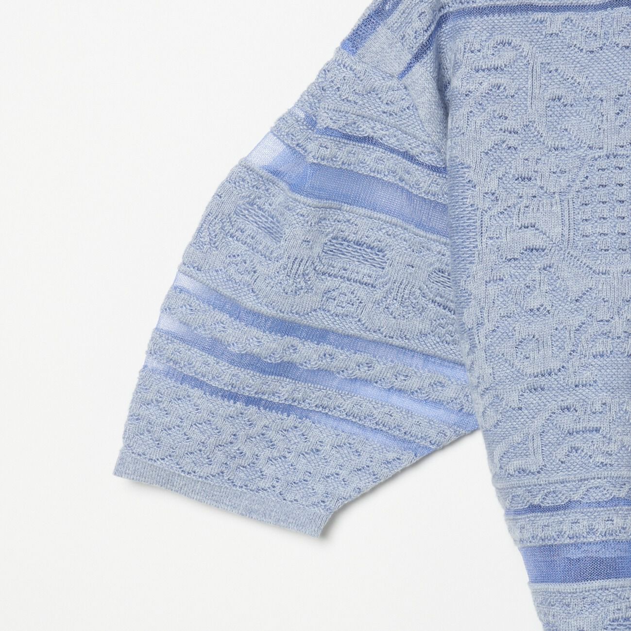  「boussole LACE JACQUARD SHORT SLEEVE」|Tシャツ・カットソー|