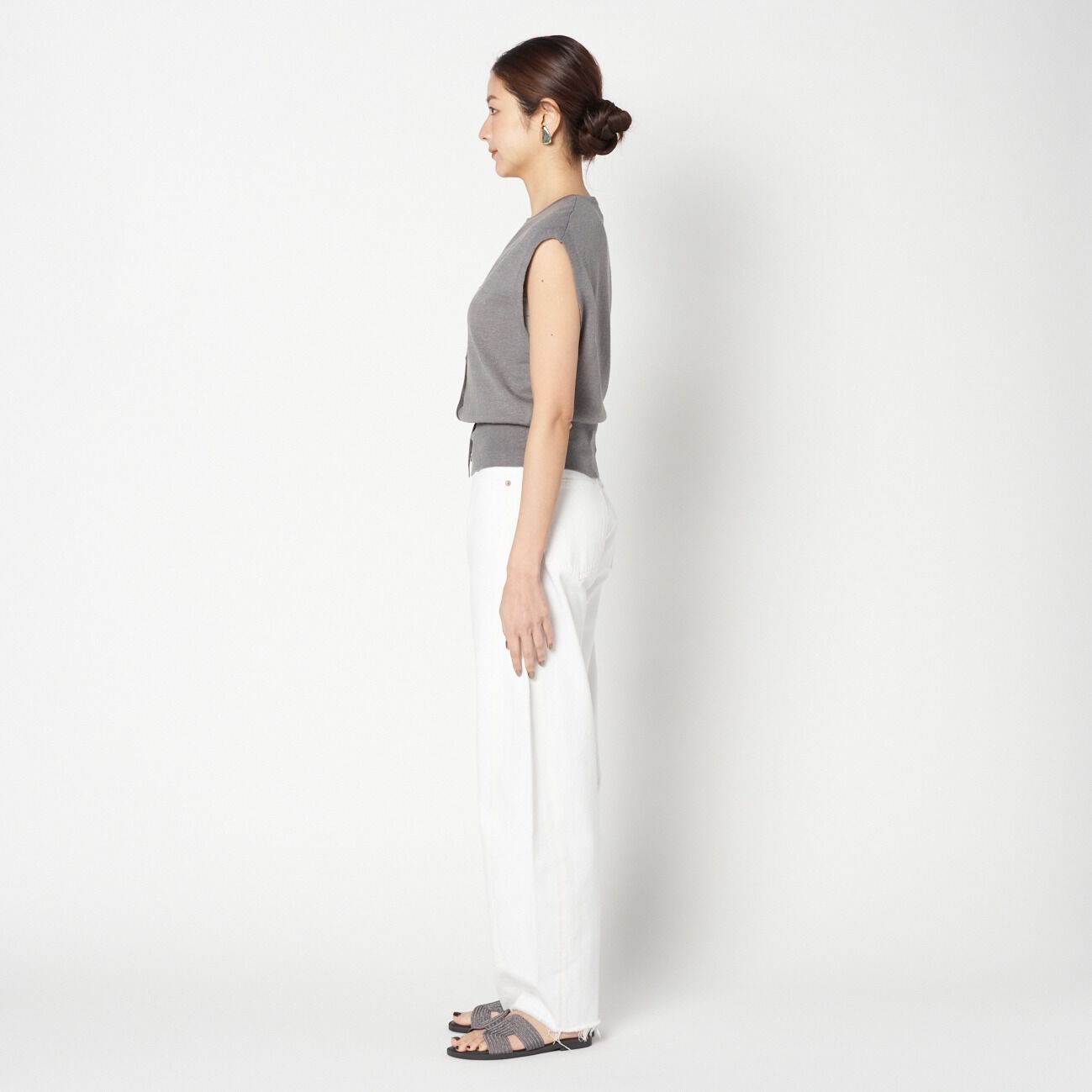 HELIOPOLE「HELIOPOLE FRENCH SLEEVE KNIT VEST」|ニット・セーター|