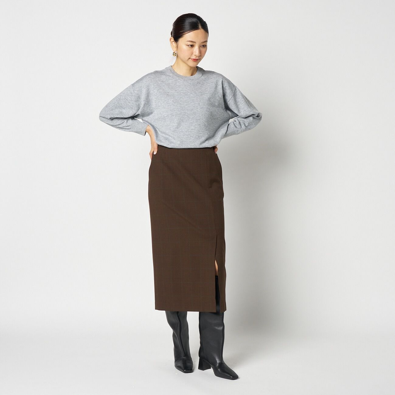 HELIOPOLE「HELIOPOLE CHECK I LINE SKIRT」|スカート|
