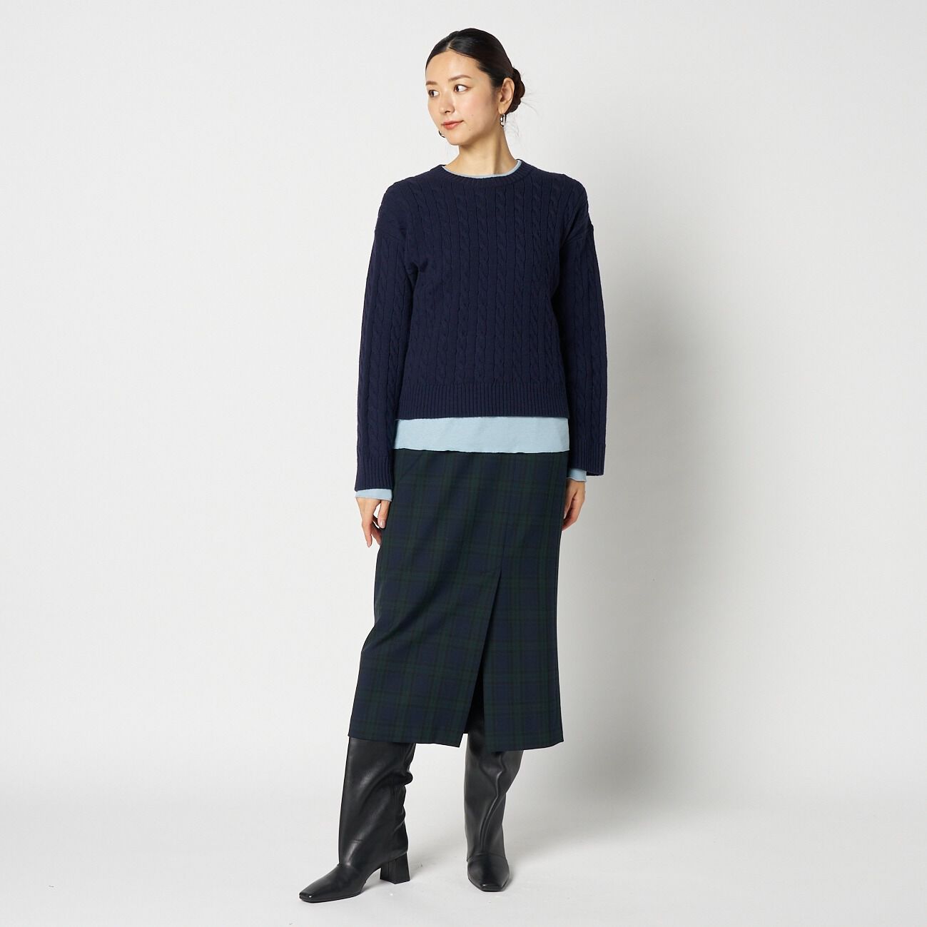 HELIOPOLE「HELIOPOLE CHECK I LINE SKIRT」|スカート|