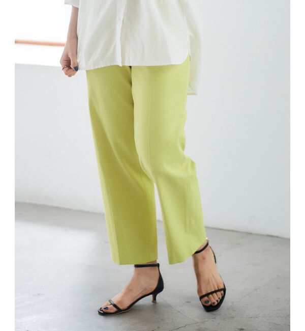 le.coeur blanc「シェルタリングセンタープレスパンツ」|その他|レモンイエロー