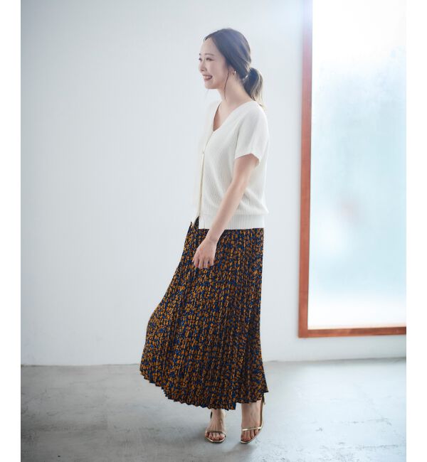 le.coeur blanc「フラワープリーツスカート」|スカート|