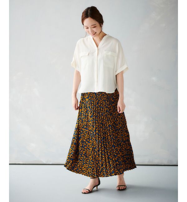 le.coeur blanc「フラワープリーツスカート」|スカート|