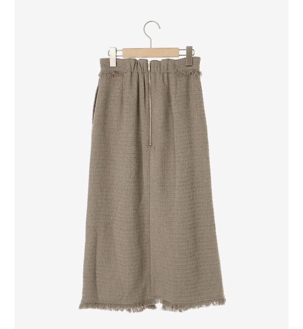 le.coeur blanc「ツイードフリンジストレートスカート」|スカート|