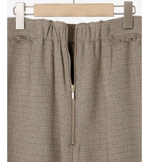 le.coeur blanc「ツイードフリンジストレートスカート」|スカート|