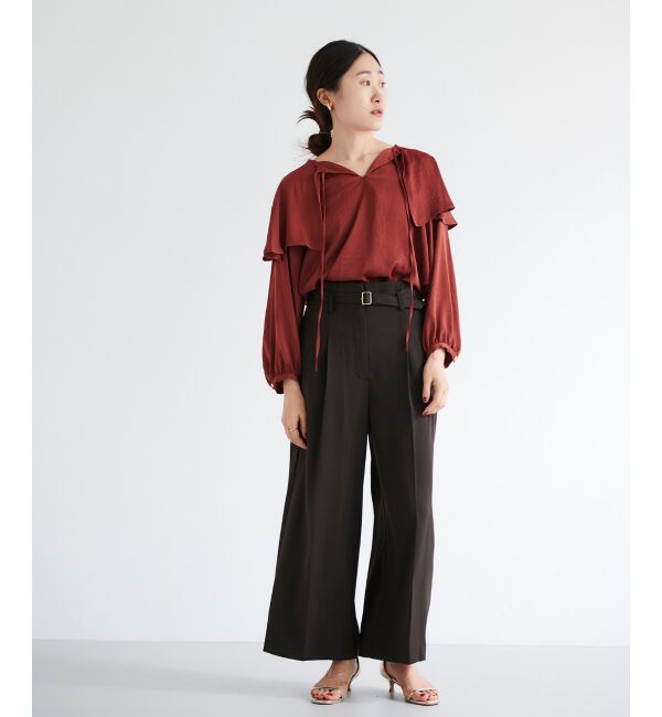 le.coeur blanc「ケープフリルブラウス」|シャツ・ブラウス|