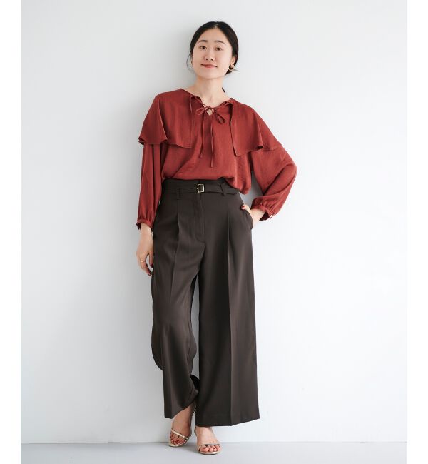 le.coeur blanc「ケープフリルブラウス」|シャツ・ブラウス|