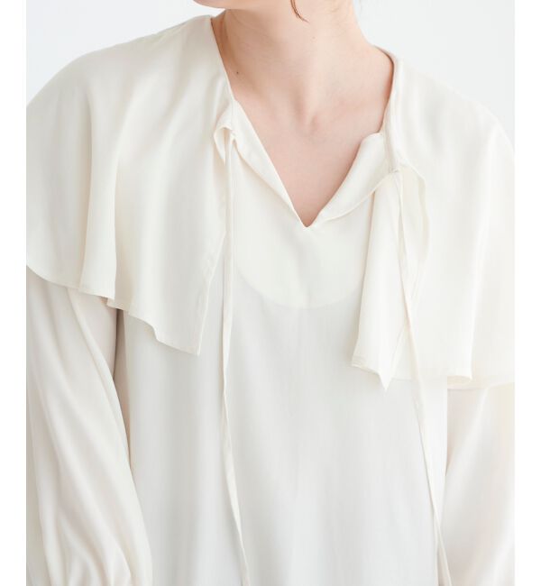 le.coeur blanc「ケープフリルブラウス」|シャツ・ブラウス|