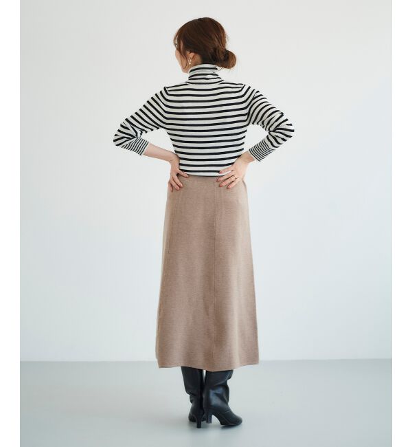 le.coeur blanc「スムースフレアニットスカート」|フレア|