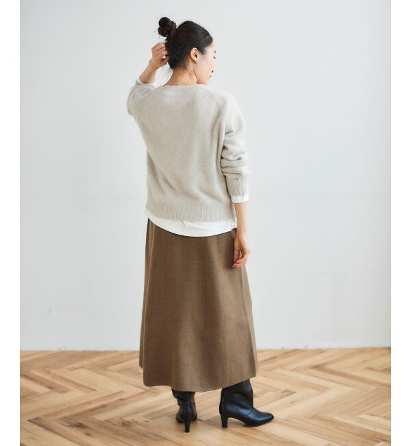 le.coeur blanc「スムースフレアニットスカート」|フレア|