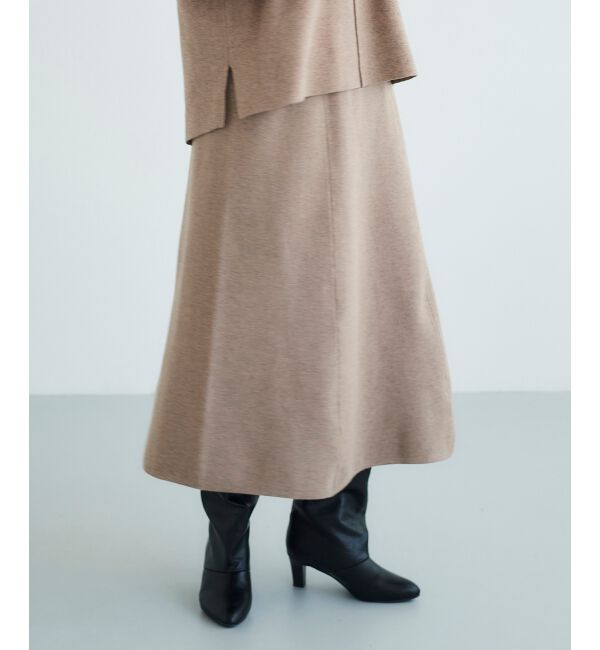 le.coeur blanc「スムースフレアニットスカート」|フレア|