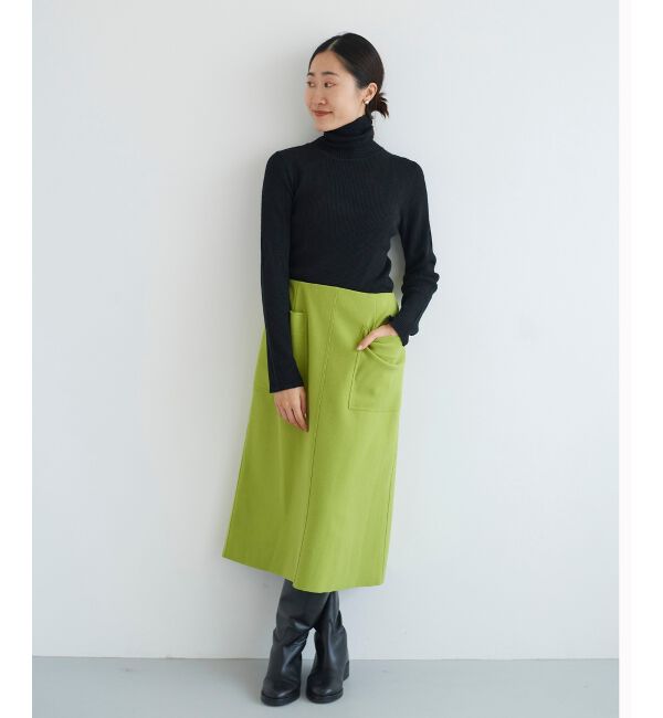 le.coeur blanc「ジャージーメルトントラペーズスカート」|スカート|