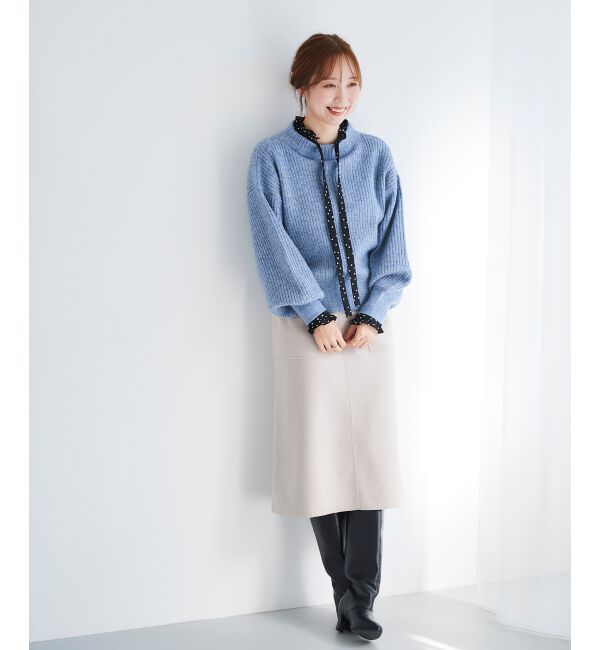 le.coeur blanc「ジャージーメルトントラペーズスカート」|スカート|