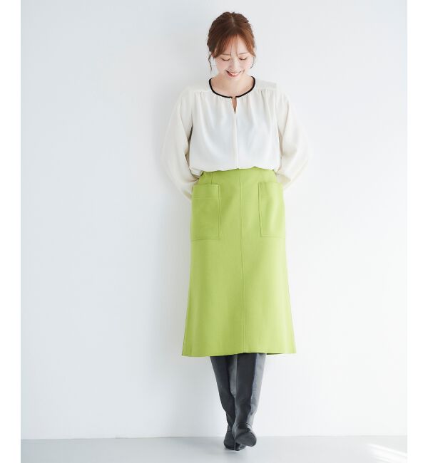 le.coeur blanc「ジャージーメルトントラペーズスカート」|スカート|