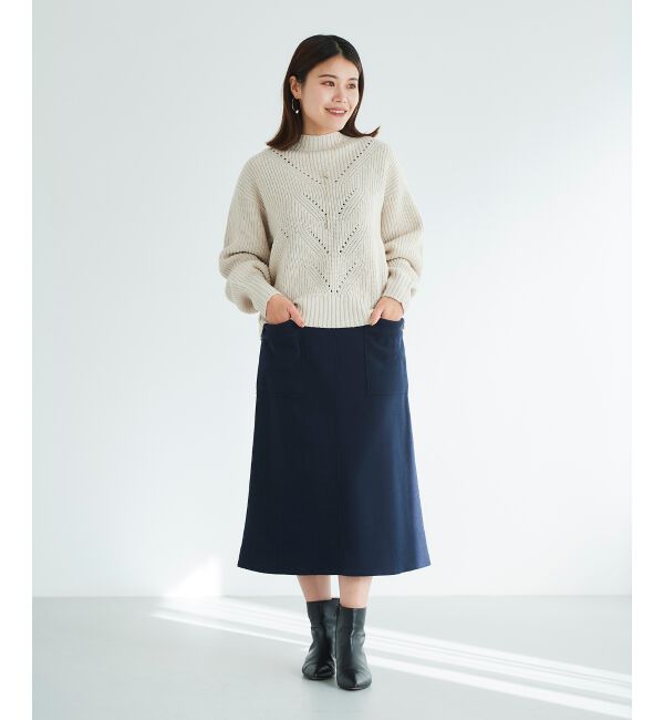 le.coeur blanc「ジャージーメルトントラペーズスカート」|スカート|