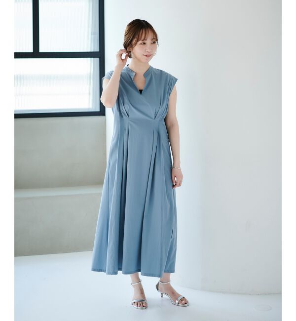 le.coeur blanc「《手洗い可能》ウエストタックワンピース」|ワンピース|