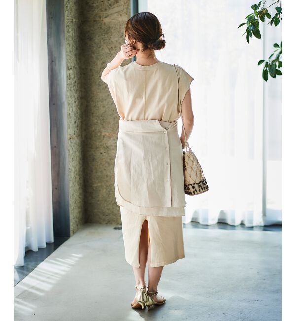 le.coeur blanc「STAR＆STRIPEノースリーブワンピース」|ワンピース|