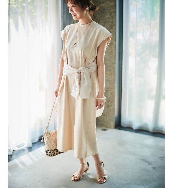 le.coeur blanc「STAR＆STRIPEノースリーブワンピース」|ワンピース|