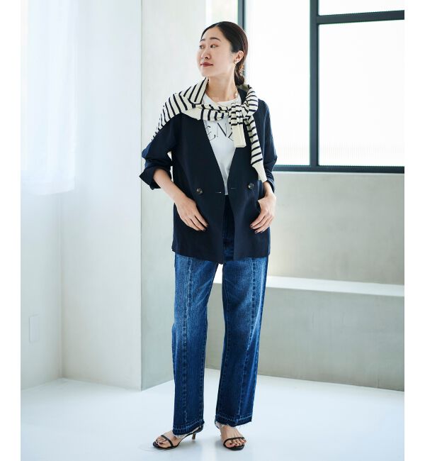  「センターシームストレートデニムパンツ」|デニム|