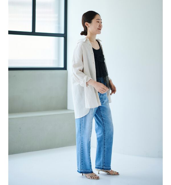  「センターシームストレートデニムパンツ」|デニム|