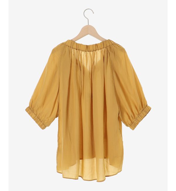 le.coeur blanc「シアーVネックギャザーブラウス」|シャツ・ブラウス|