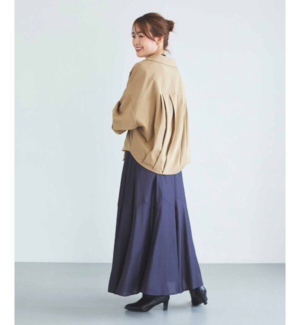 le.coeur blanc「《手洗い可能》シルキーローンギャザースカート」|スカート|