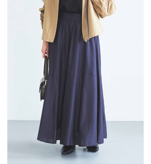 le.coeur blanc「《手洗い可能》シルキーローンギャザースカート」|スカート|