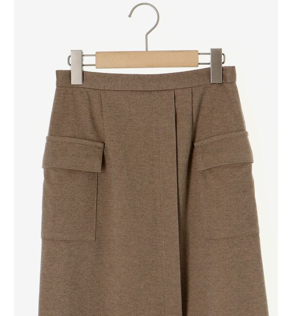 le.coeur blanc「《手洗い可能》カーゴポケットラップライクスカート」|スカート|