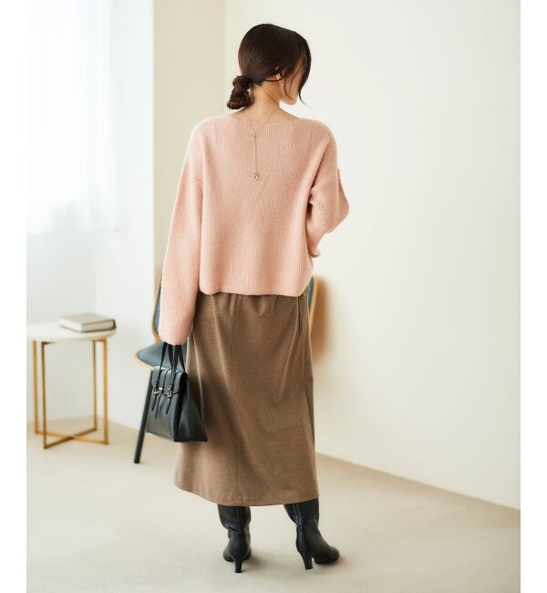 le.coeur blanc「《手洗い可能》カーゴポケットラップライクスカート」|スカート|