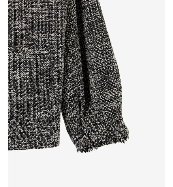  「《通勤着やセレモニーシーンにも》メランジツイードノーカラージャケット」|その他|