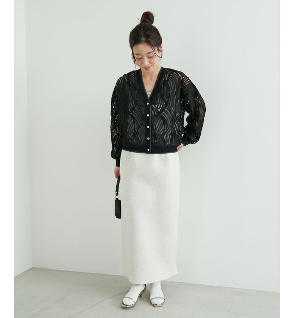  「ジャガードダンボールタイトスカート」|タイト|