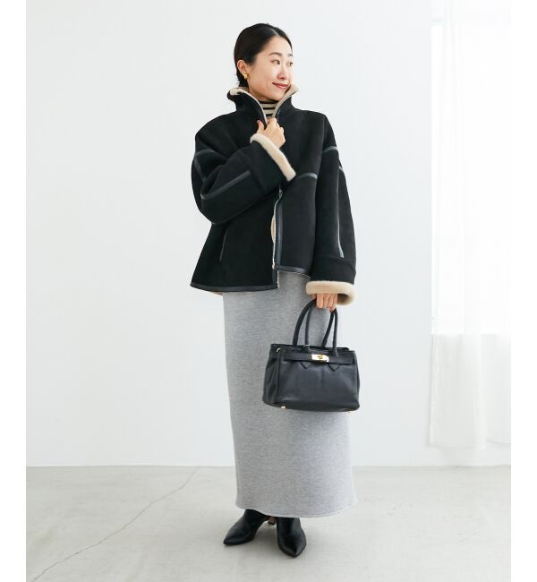  「ジャガードダンボールタイトスカート」|タイト|