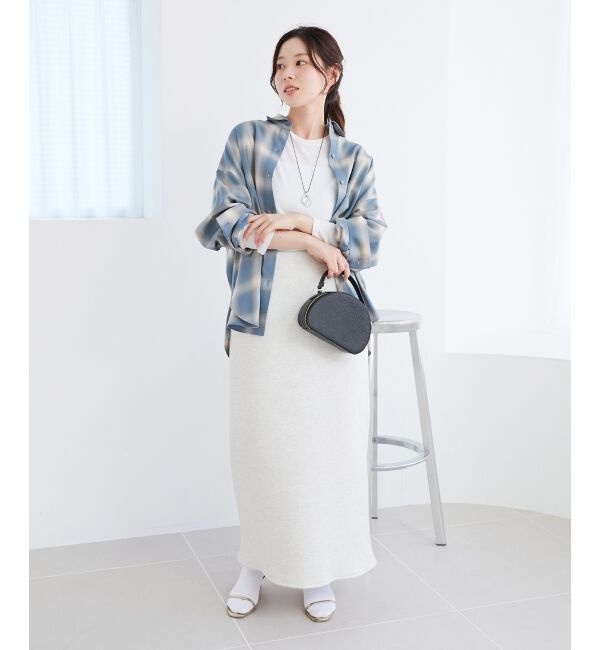  「ジャガードダンボールタイトスカート」|タイト|