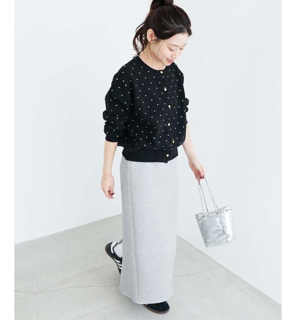  「ドットジャガードニットカーディガン」|カーディガン|