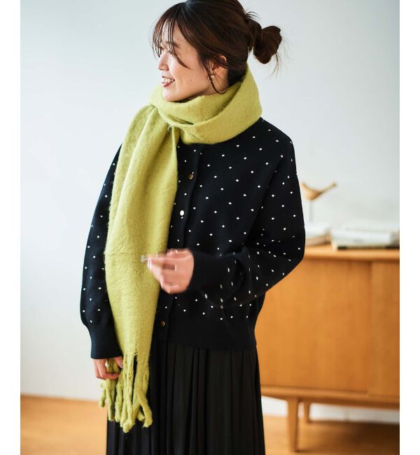  「ドットジャガードニットカーディガン」|カーディガン|