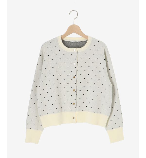  「ドットジャガードニットカーディガン」|カーディガン|