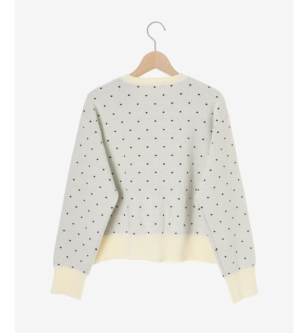  「ドットジャガードニットカーディガン」|カーディガン|