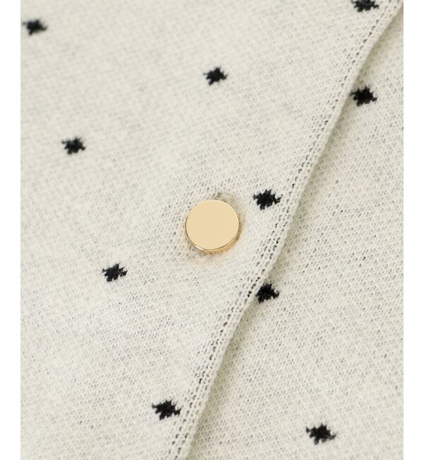  「ドットジャガードニットカーディガン」|カーディガン|